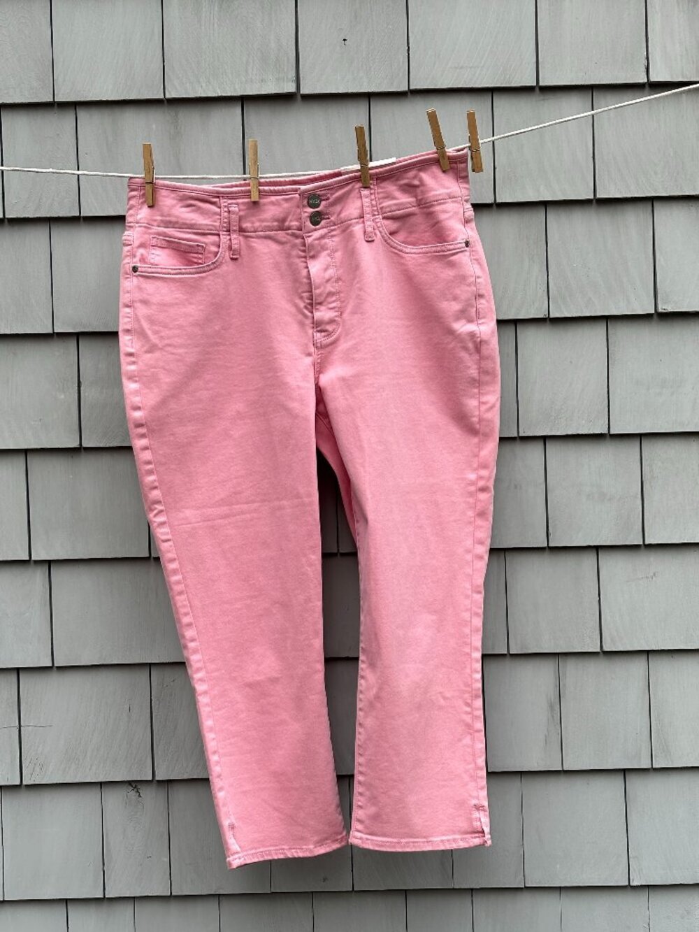 NYDJ | Pink Chloe Capri Jeans, Hollywood WB & Slits | Size 12 | NWT